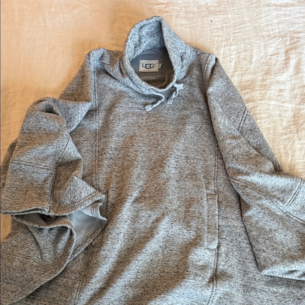 UGG Heather Gray Cowl Neck Poncho